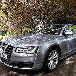 Silver Audi car hire for a wedding